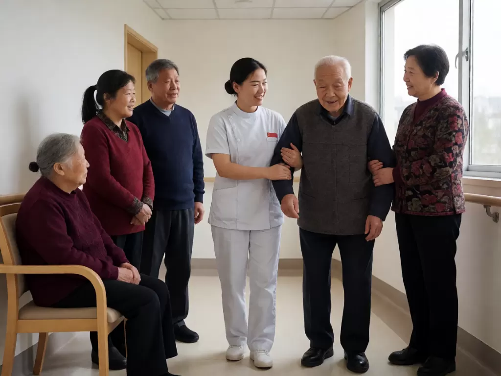 失能老人家属核对长护服务记录:按月查验护理项目与签字是否对得上