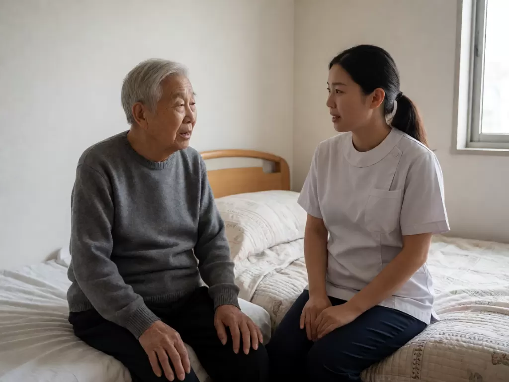 家属考察乡镇养老中心:核对失能失智照护床位与转介机制:核查细节